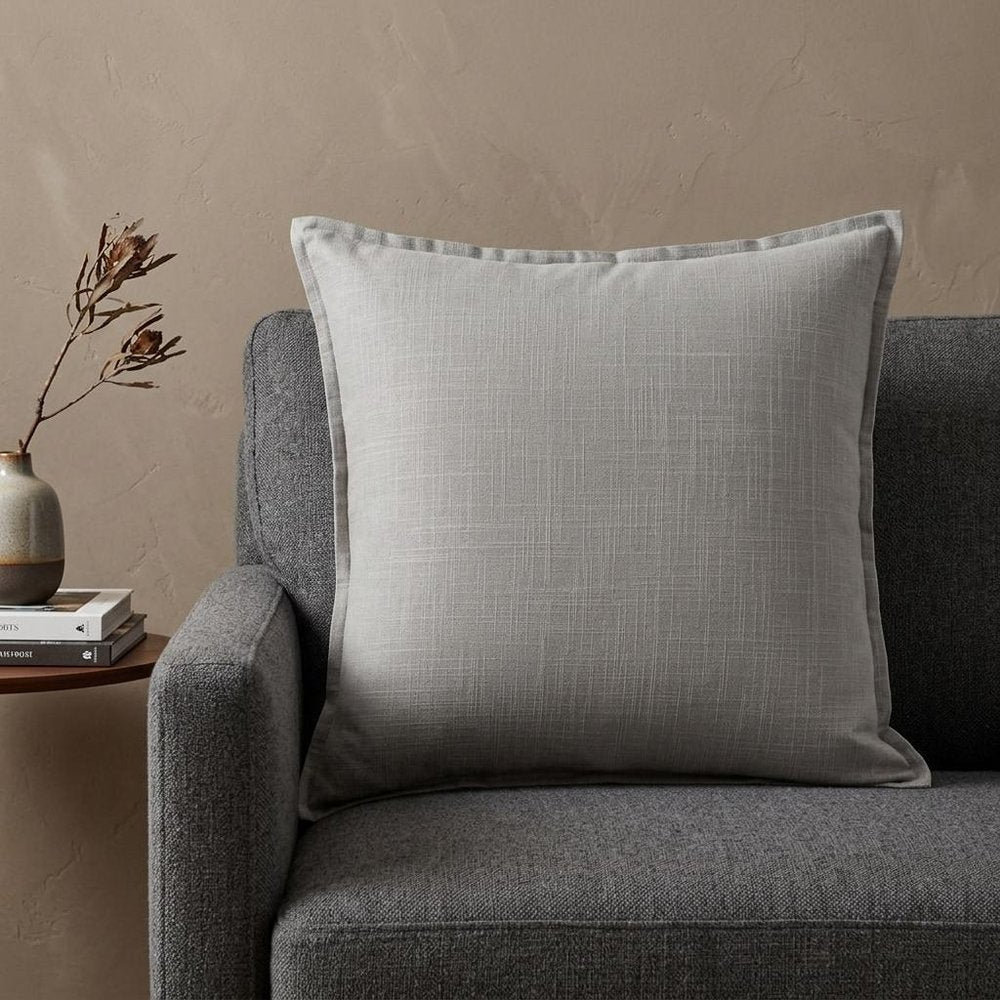 20" Gray Cotton Throw Pillow HomeRoots