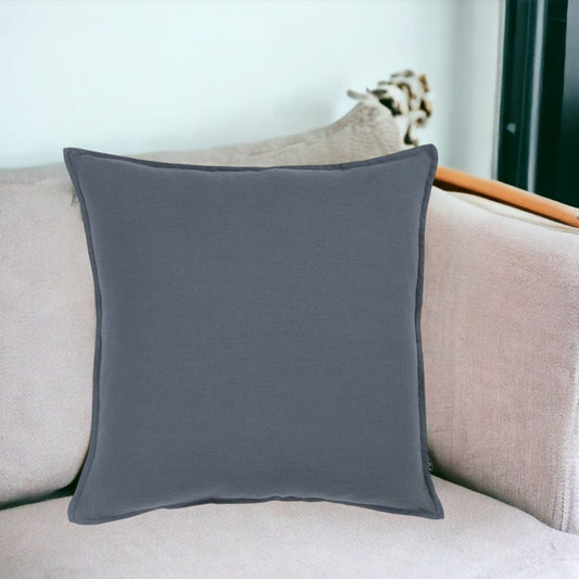 20" Slate Blue Cotton Throw Pillow FurniFindUSA