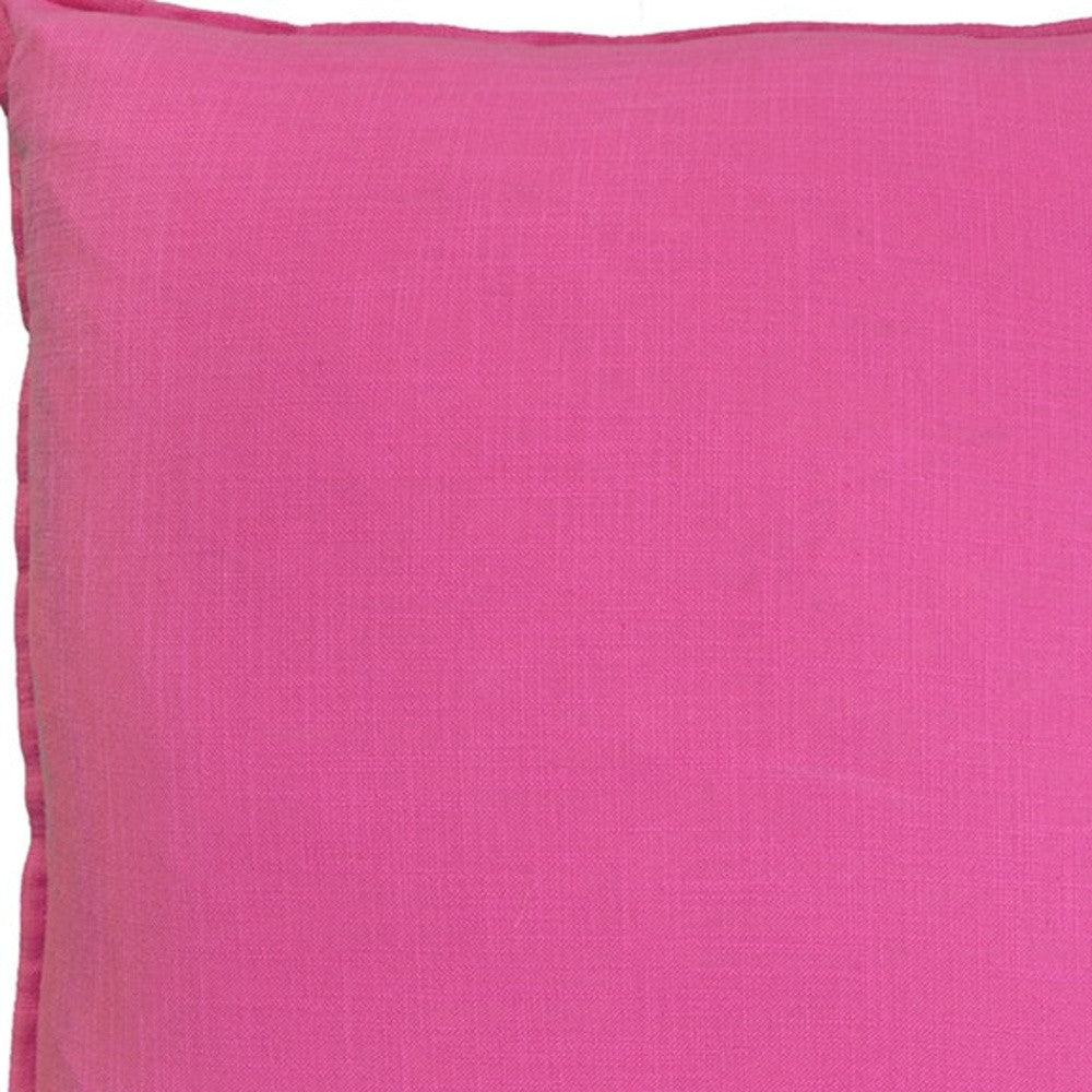 20" Hot Pink Cotton Throw Pillow FurniFindUSA