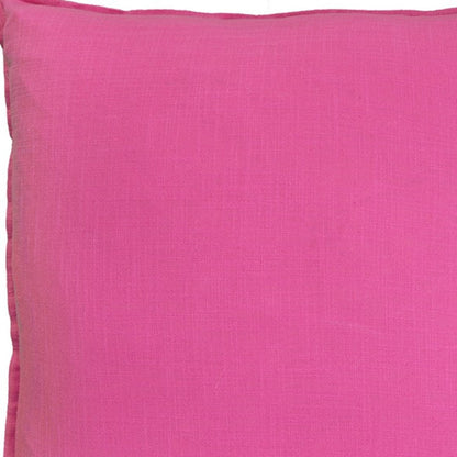 20" Hot Pink Cotton Throw Pillow FurniFindUSA