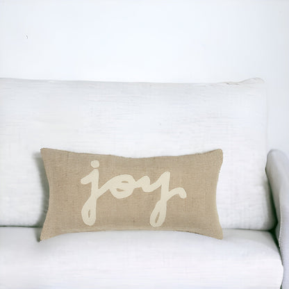 11" X 21" Natural Cotton Throw Pillow 6.25" (L) x 21.0" (W) x 11.0" (H) FurniFindUSA
