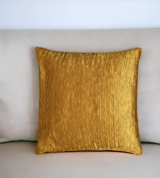 18" Gold Cotton Throw Pillow FurniFindUSA