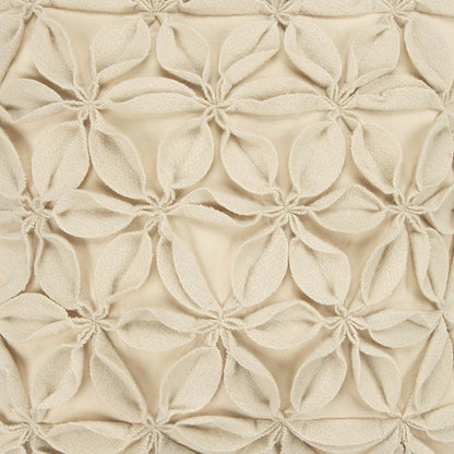 Cream Pinwheel Floral Petal Down Filled Throw Pillow HomeRoots