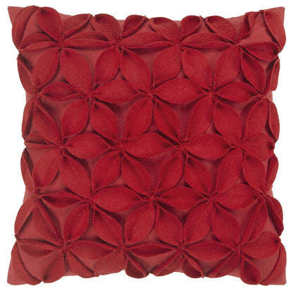 18" Red Cotton Throw Pillow HomeRoots