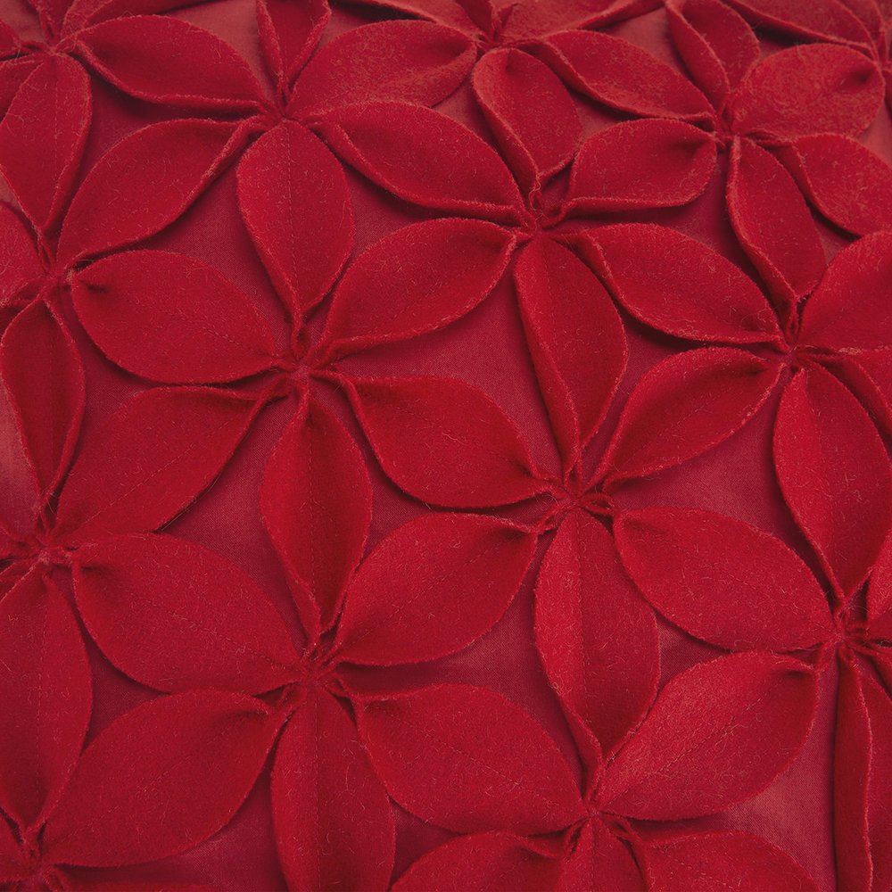 18" Red Cotton Throw Pillow — view 3