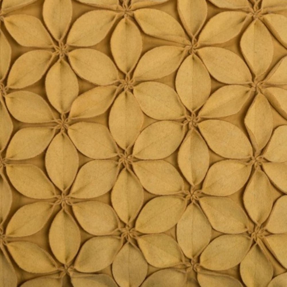 Yellow  Pinwheel Floral Petal Down Throw Pillow — view 5