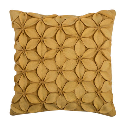 Yellow  Pinwheel Floral Petal Down Throw Pillow HomeRoots