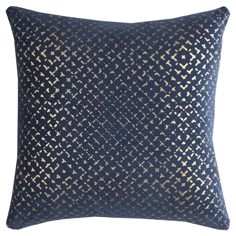 20" Navy Cotton Throw Pillow FurniFindUSA