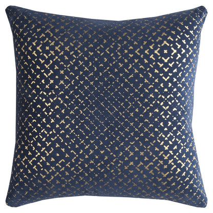 20" Navy Cotton Throw Pillow FurniFindUSA