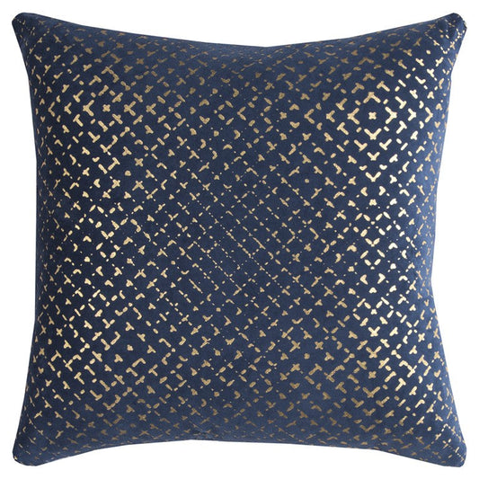 20" Navy Cotton Throw Pillow FurniFindUSA