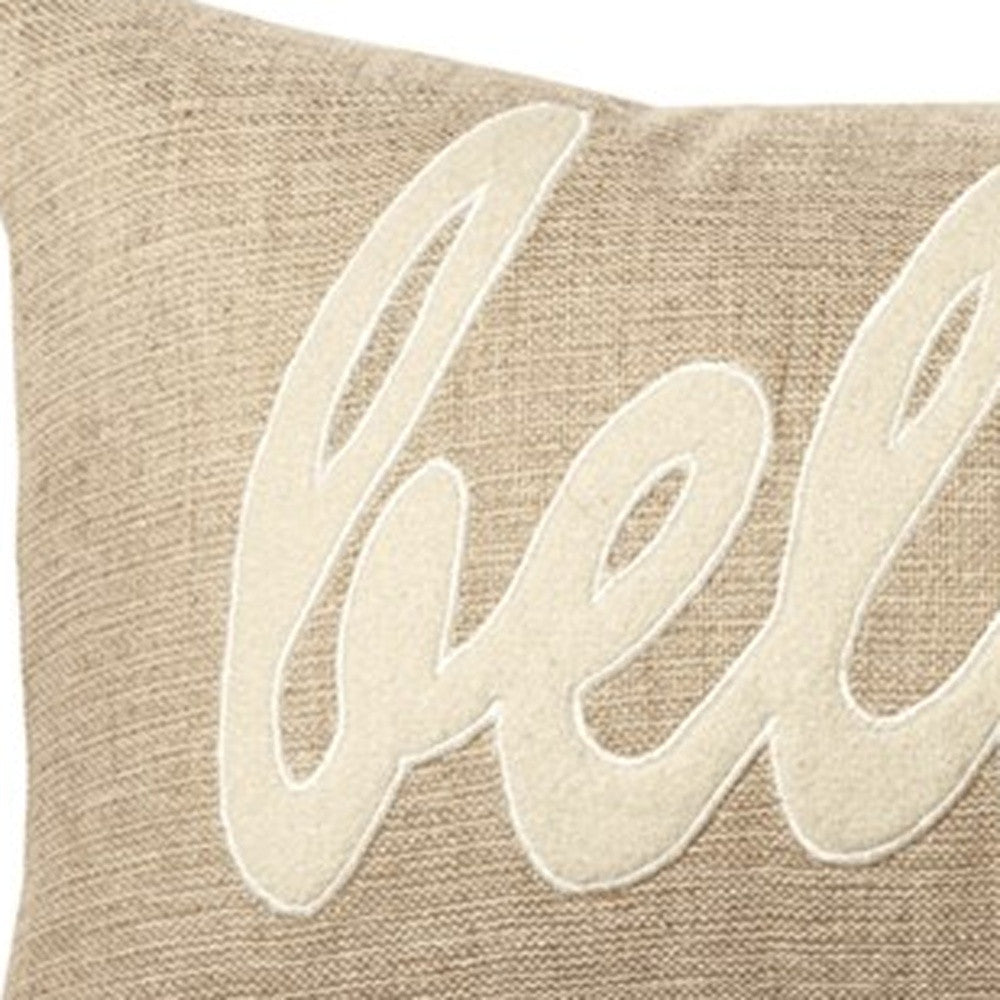 21" X 11" Natural Cotton Throw Pillow FurniFindUSA