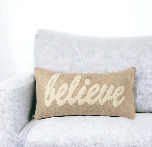 21" X 11" Natural Cotton Throw Pillow FurniFindUSA