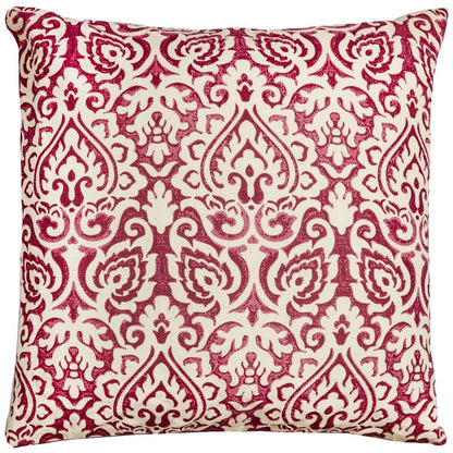 22" Red and White Cotton Throw Pillow FurniFindUSA