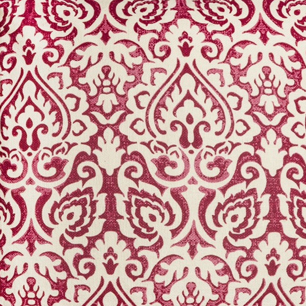 22" Red and White Cotton Throw Pillow FurniFindUSA