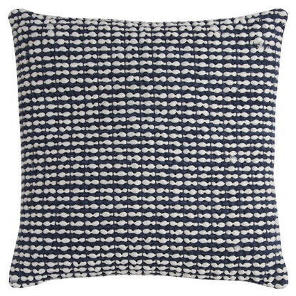 20" X 20" Blue and White Weave Cotton Zippered Pillow FurniFindUSA