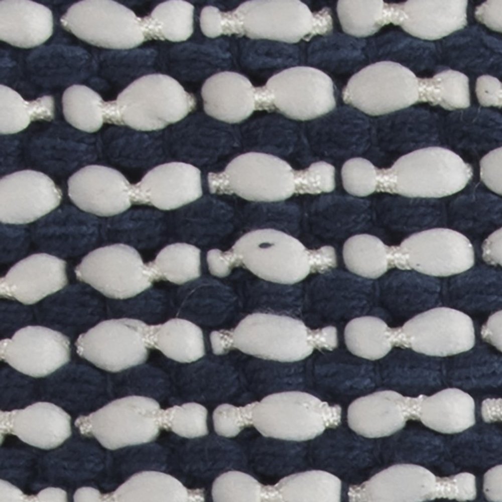 20" X 20" Blue and White Weave Cotton Zippered Pillow — view 1