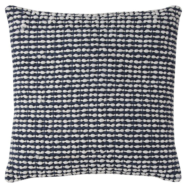 20" X 20" Blue and White Weave Cotton Zippered Pillow FurniFindUSA