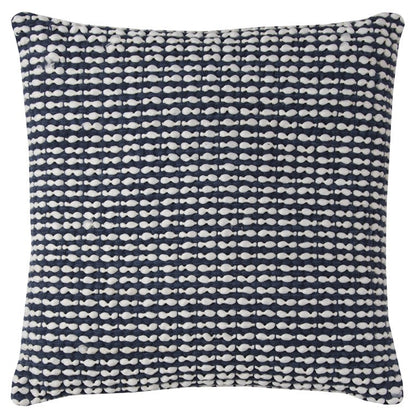 20" X 20" Blue and White Weave Cotton Zippered Pillow FurniFindUSA