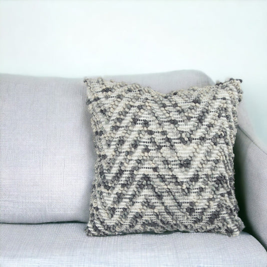20" Natural Gray Cotton Throw Pillow FurniFindUSA
