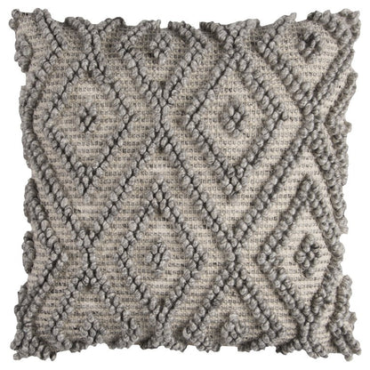 20" Natural And Gray Cotton Throw Pillow FurniFindUSA