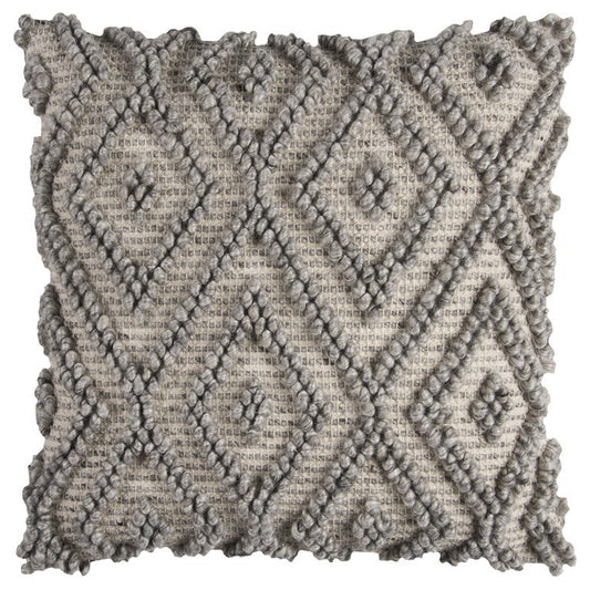 20" Natural And Gray Cotton Throw Pillow FurniFindUSA