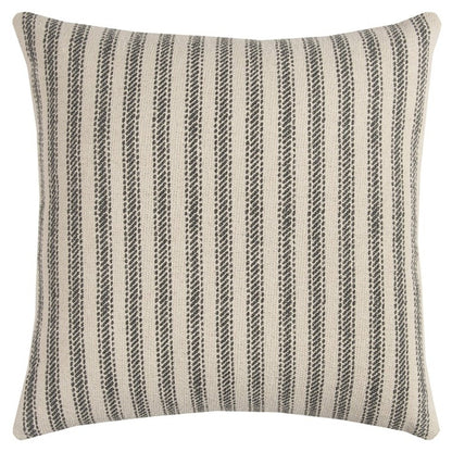 Gray Natural Ticking Stripe Throw Pillow HomeRoots