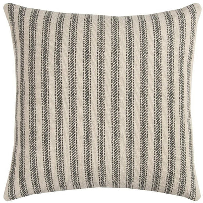 Gray Natural Ticking Stripe Throw Pillow HomeRoots