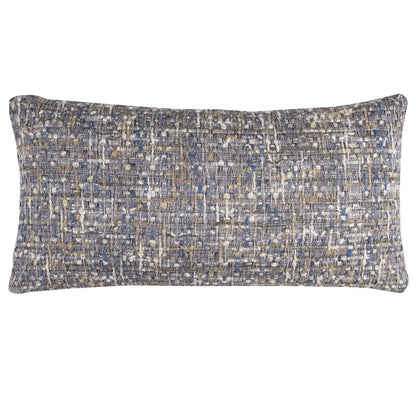 Blue Gray Metallic Nubby Textured Lumbar Pillow FurniFindUSA