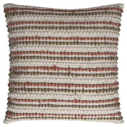 Brown Beige Nubby Texture Bands Throw Pillow HomeRoots