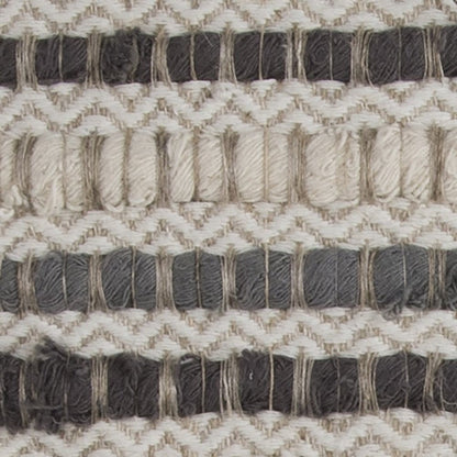 20" Gray Beige Nubby Texture Bands Throw Pillow HomeRoots