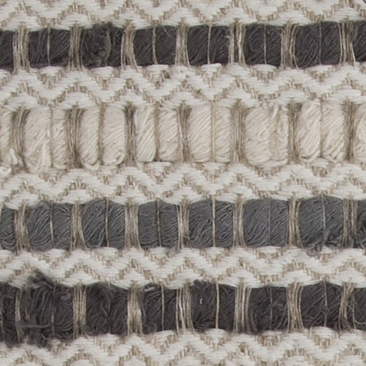 20" Gray Beige Nubby Texture Bands Throw Pillow