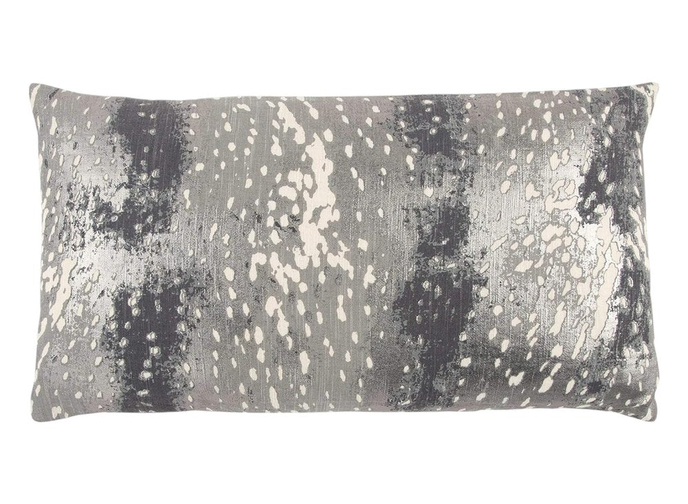 14" X 26" Gray Cotton Throw Pillow — view 5