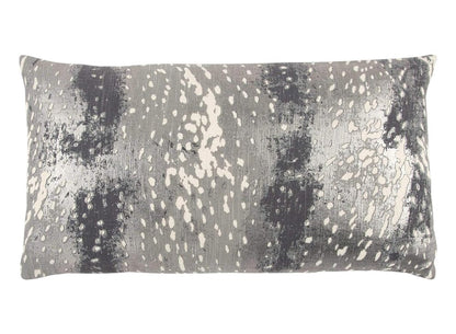 14" X 26" Gray Cotton Throw Pillow HomeRoots