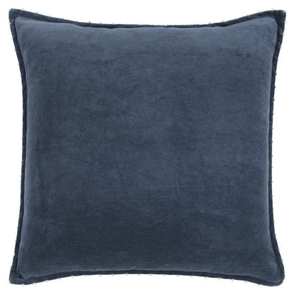 Indigo Solid Pearl Beaded Edge Throw Pillow FurniFindUSA