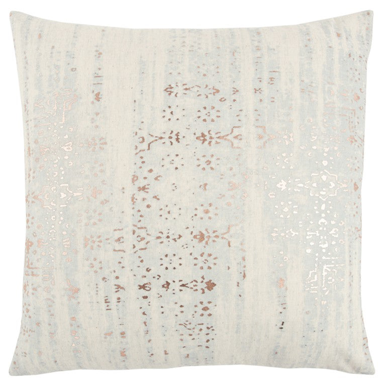 Ivory Silver Distressed Vintage Throw Pillow FurniFindUSA