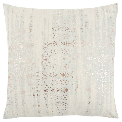 Ivory Silver Distressed Vintage Throw Pillow FurniFindUSA