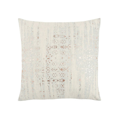 Ivory Silver Distressed Vintage Throw Pillow HomeRoots