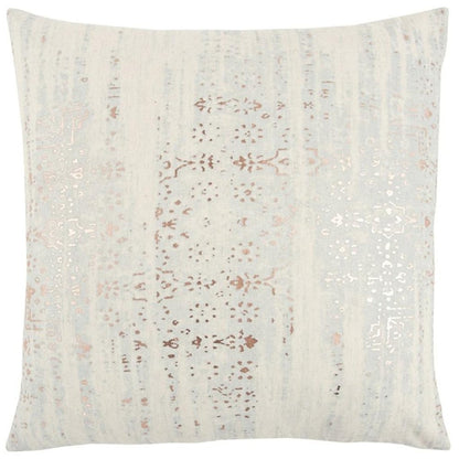 Ivory Silver Distressed Vintage Throw Pillow HomeRoots