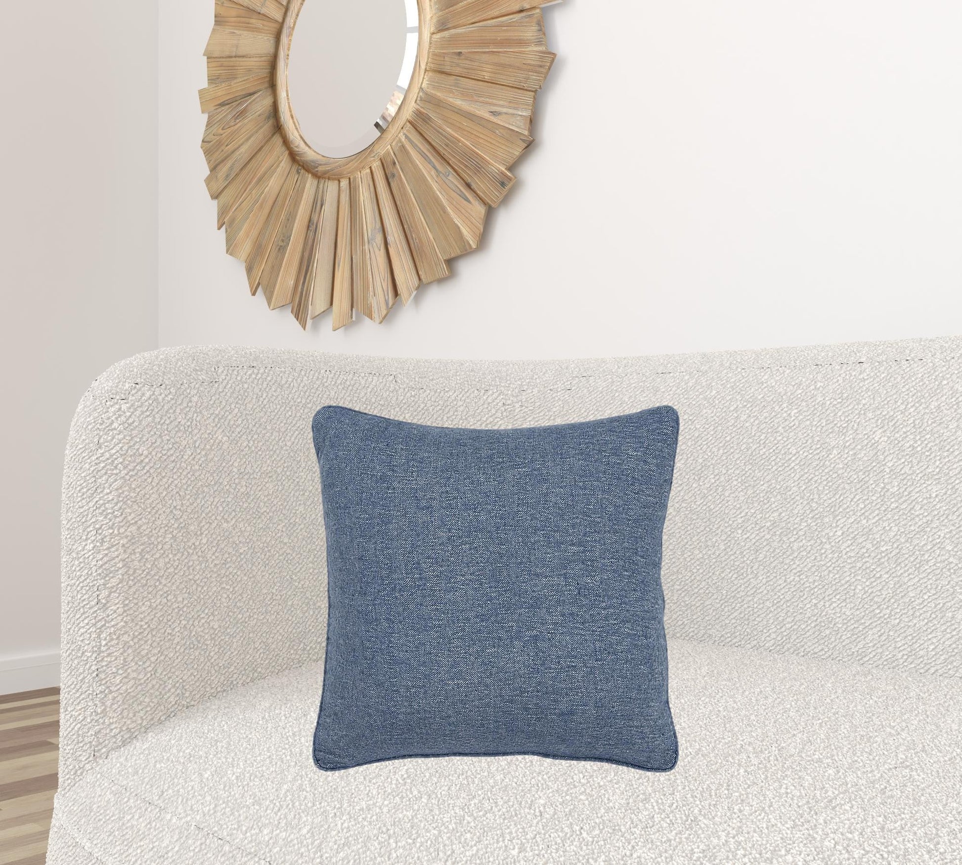 Blue Solid Classic Decorative Throw Pillow FurniFindUSA