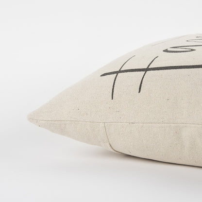 Gray Cream Canvas Family Love Throw Pillow FurniFindUSA