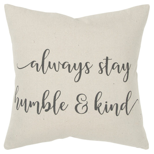 Gray Cream Humble and Kind Throw Pillow FurniFindUSA