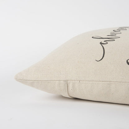 Gray Cream Humble and Kind Throw Pillow FurniFindUSA