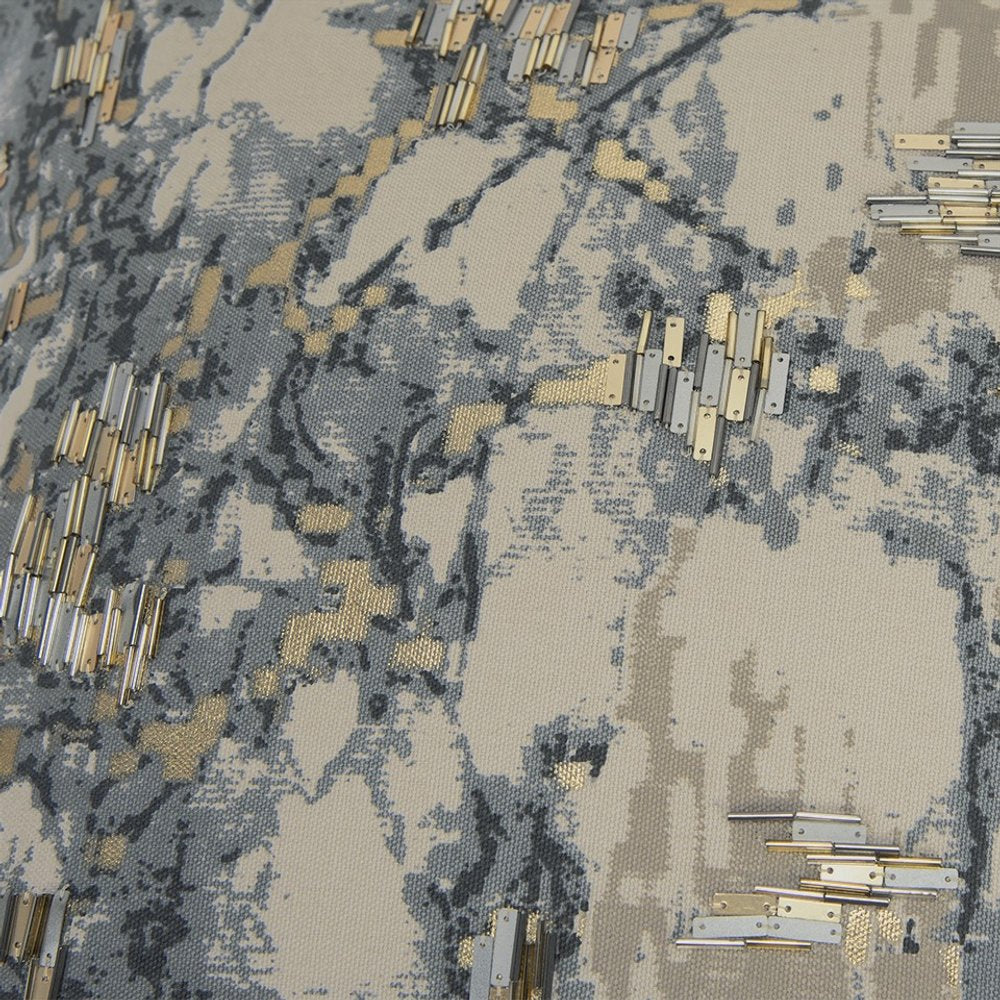 Natural Taupe Marbled Pattern Throw Pillow — view 3