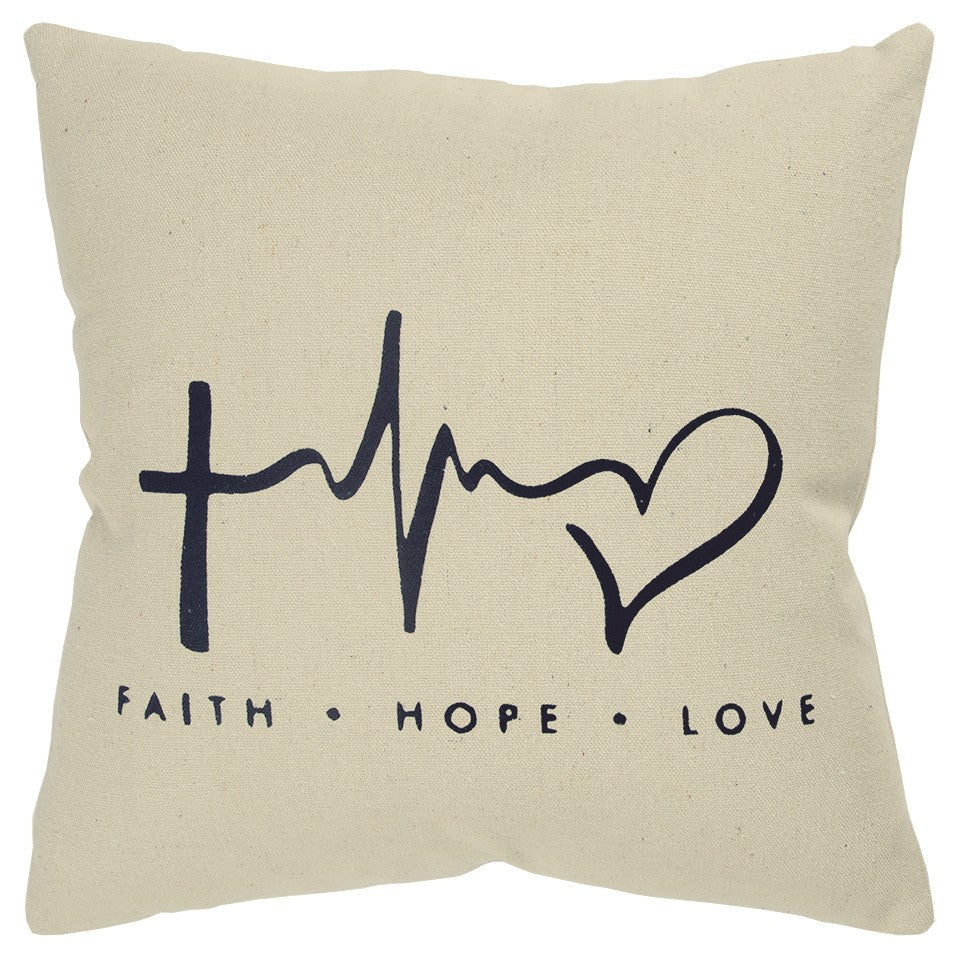 Black Taupe Canvas Iconic Symbols Throw Pillow FurniFindUSA