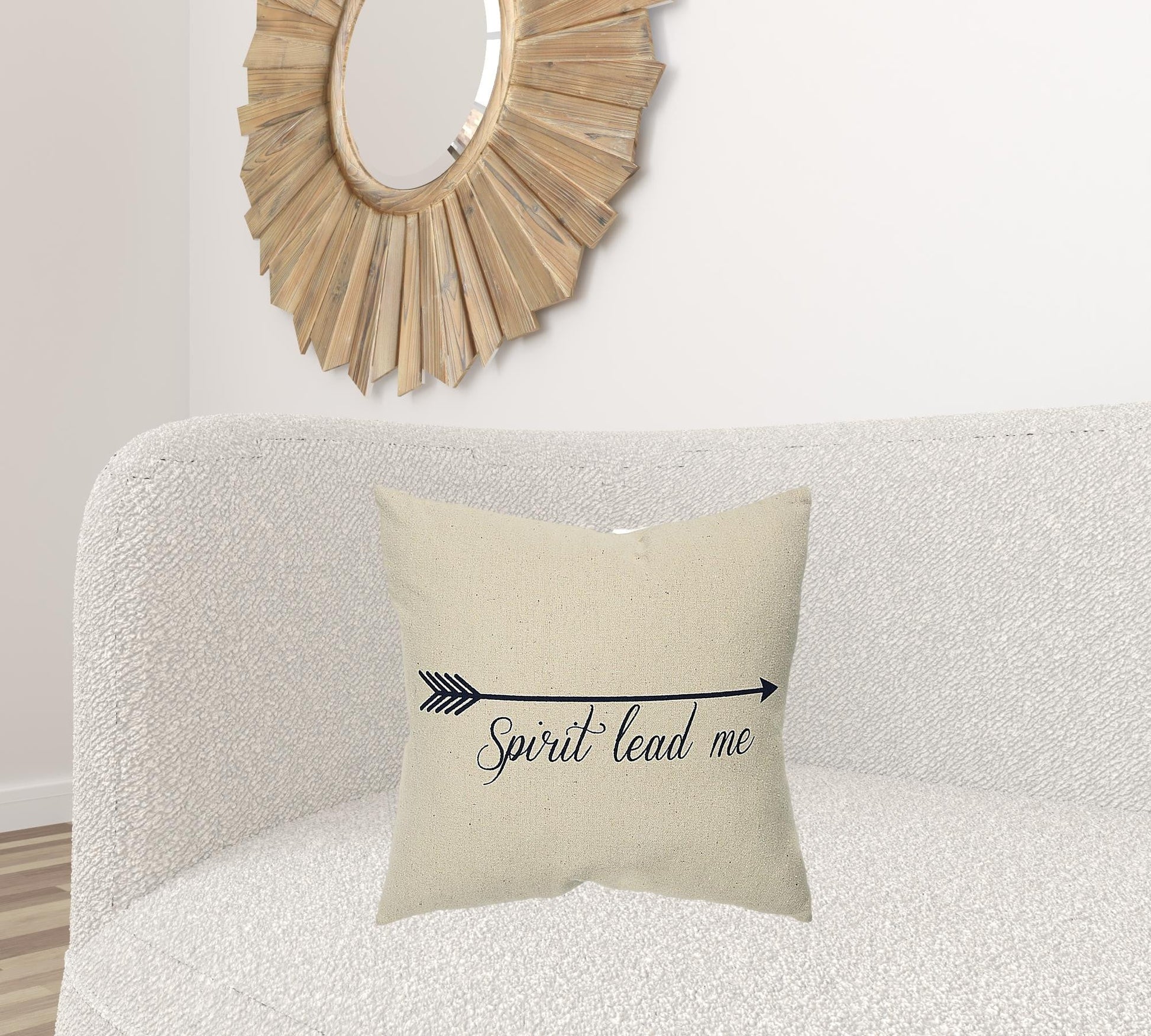 Black Taupe Canvas Spirit Lead Throw Pillow FurniFindUSA