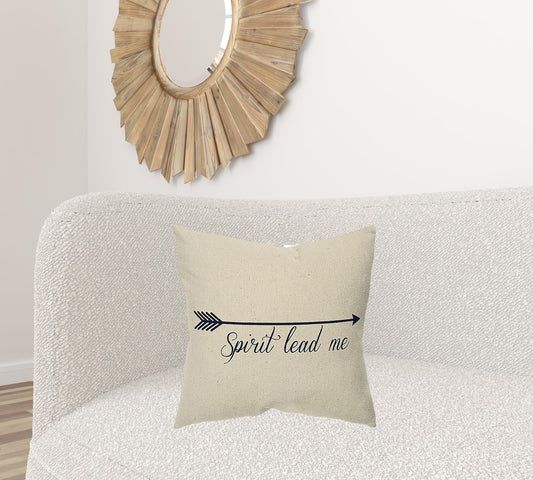 Black Taupe Canvas Spirit Lead Throw Pillow FurniFindUSA