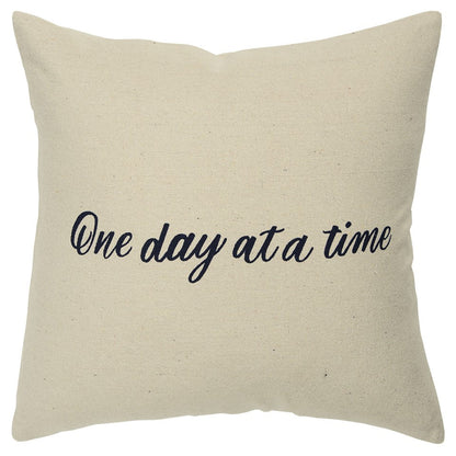 Black Taupe Canvas One Day Throw Pillow FurniFindUSA