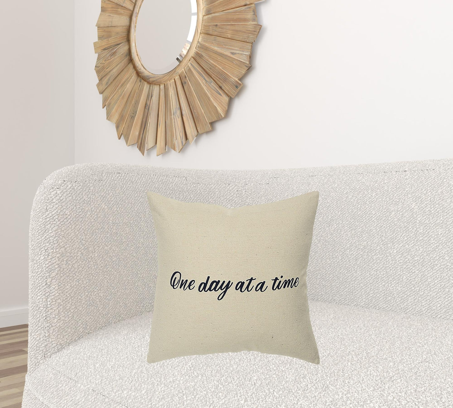 Black Taupe Canvas One Day Throw Pillow FurniFindUSA