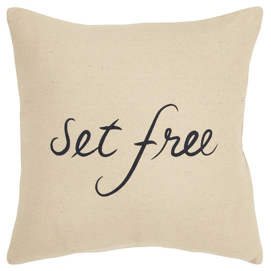 Black Beige Canvas Set Free Still Throw Pillow FurniFindUSA