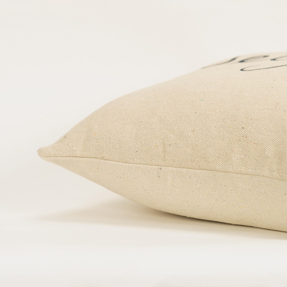 Black Beige Canvas Set Free Still Throw Pillow FurniFindUSA